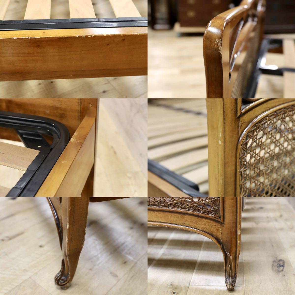 GMGK178○Medea / メデア ART2049 ダブルベッドフレーム イタリア最高峰 IDC大塚家具 アール・ヌーヴォー様式 定価約105万 希少