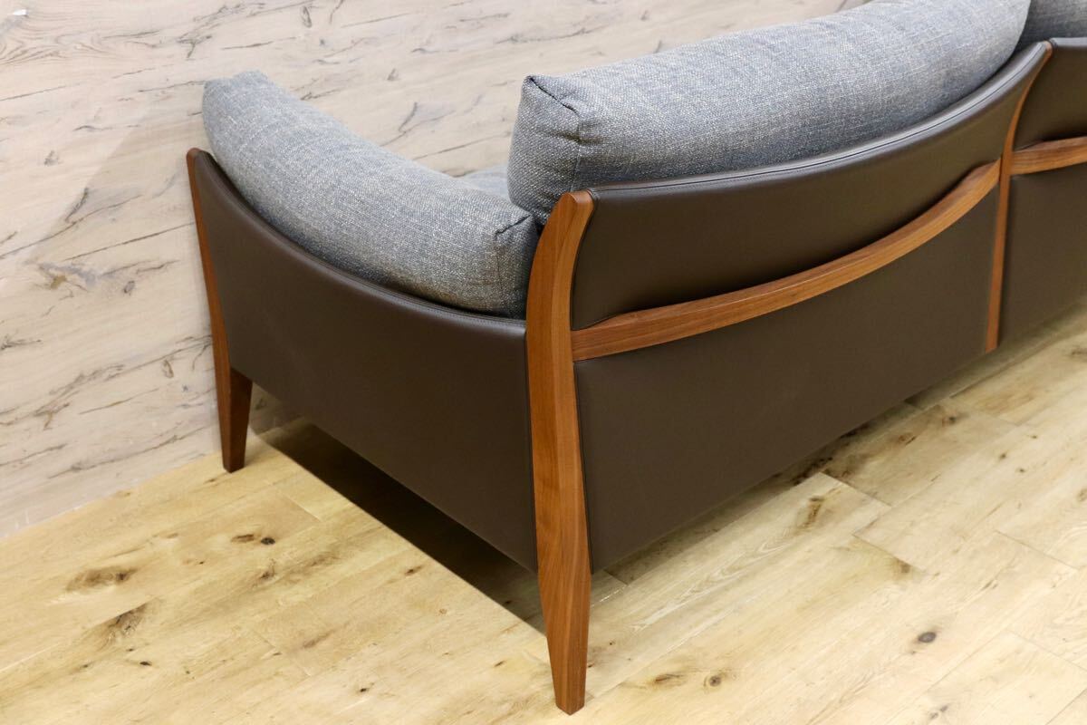 GMHN317○Ritzwell / リッツウェル DIANA ダイアナ 3人掛けソファ トリプルソファ ウォールナット 定価160〜172万 モデルハウス展示品