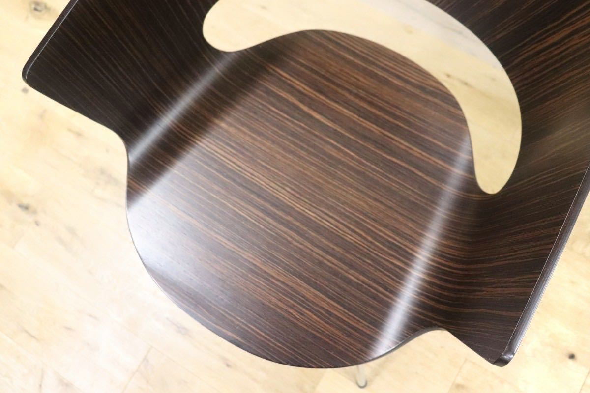 GMGN93C○モダン ダイニングチェア ミーティングチェア アームチェア プライウッド 椅子 曲木 金属フレーム