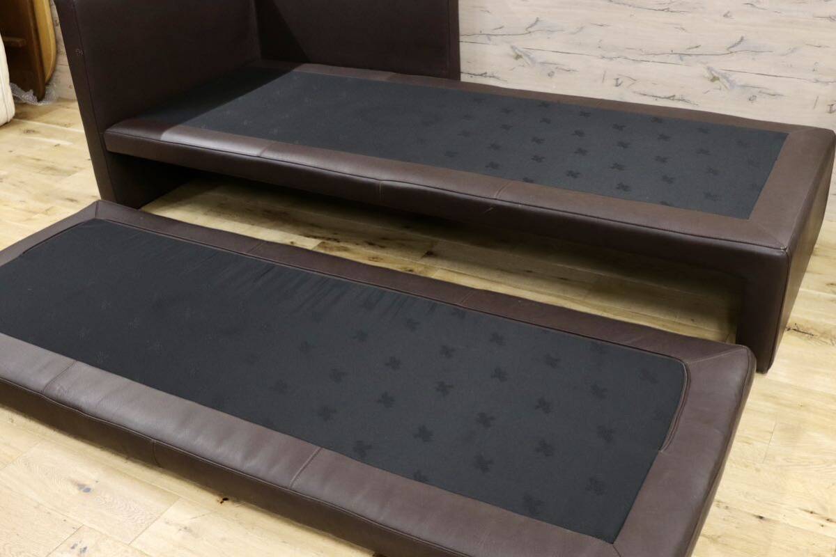 GMHK253○FENDI CASA / フェンディ カーサ シェーズロング ソファ 総本革 レザー ラグジュアリー モダン 最高級 検)cassina B&B