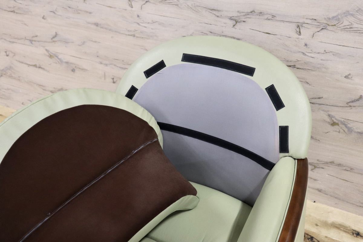 GMGN358○maruni / マルニ ベルサイユ グレース 1人掛けソファ シングルソファ 回転チェア 合皮 クラシック 定価約13.7万円 美品