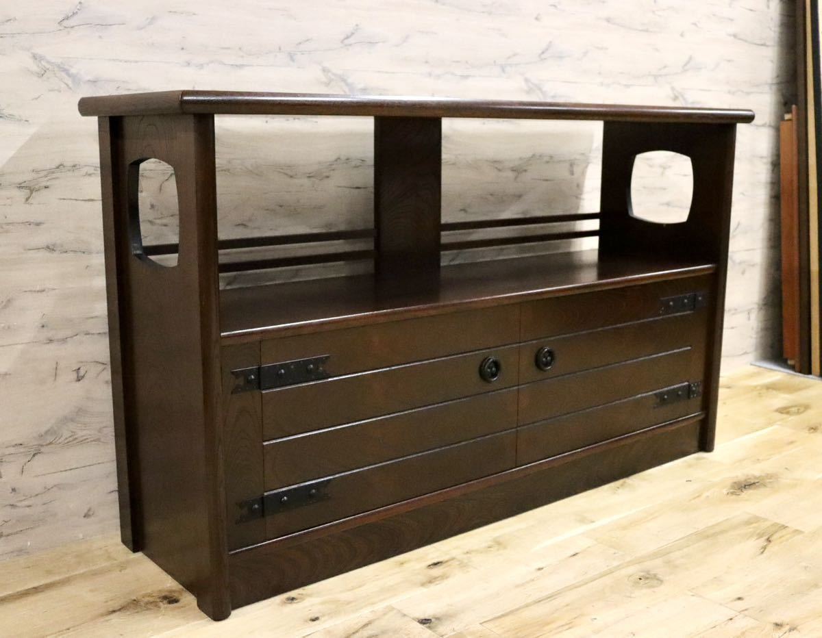 GMGS78○茶箪笥 茶棚 飾り棚 収納棚 民芸家具 欅 和家具 和室 座敷 古民家 レトロ アンティーク 和モダン