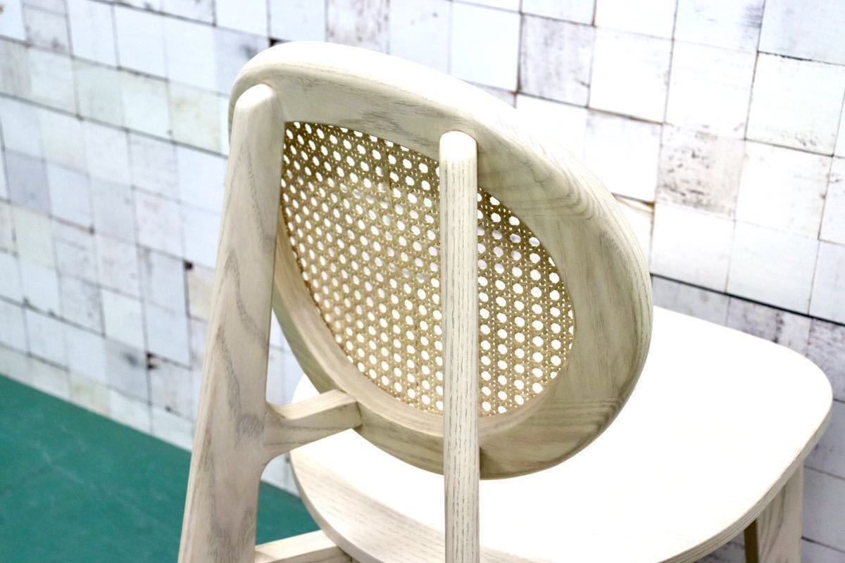 GMGT135A○FUJIEI / 藤栄 RAMUU Chair ラムーチェア ラタン 天然木 ダイニングチェア 食卓椅子 北欧スタイル 展示品