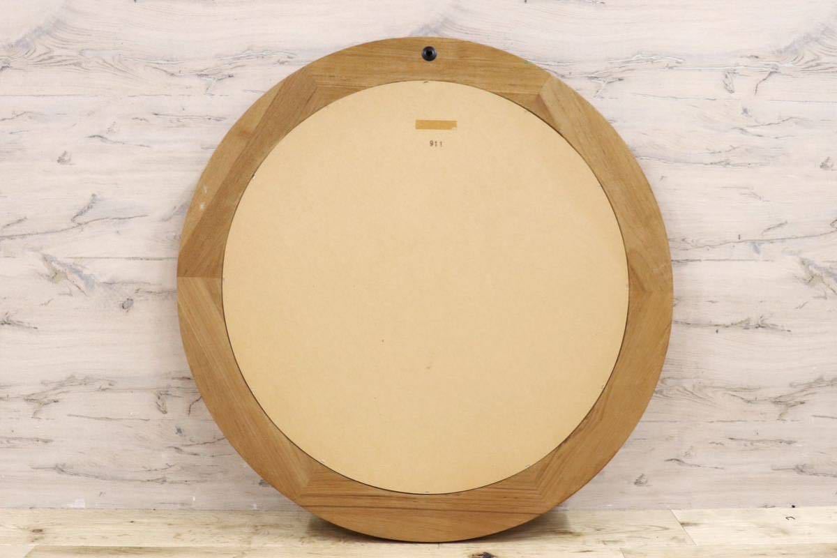 GMFK765○北欧スタイル チーク材 ヴィンテージ ウォールミラー 壁掛け鏡 ミラー 姿見 ナチュラル デンマーク