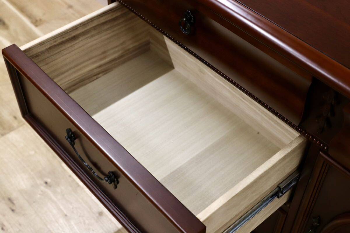 GMHS138○Lynn Hollyn / リンホーリン サイドボード リビングボード チェスト 定価約38万 収納家具 エレガント クラシック IDC大塚家具