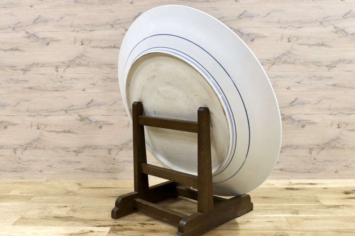 GMGH69○有田焼 神右衛門 最高級 大皿 飾皿 伝統工芸品 山水絵 大作※発送不可