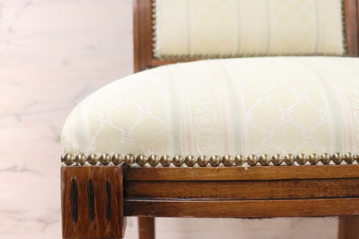 GMGN93B○西洋 アンティーク調 ダイニングチェア 椅子 2脚セット 木製フレーム ファブリック クラシック エレガント