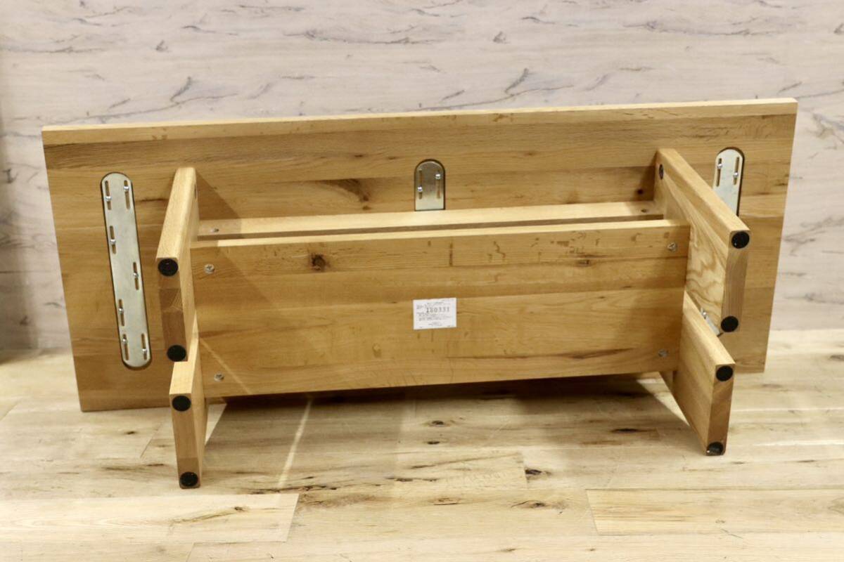 GMHK72○unico / ウニコ CALIME ローテーブル リビングテーブル センターテーブル コーヒーテーブル オーク無垢材 定価4万 展示品 廃番