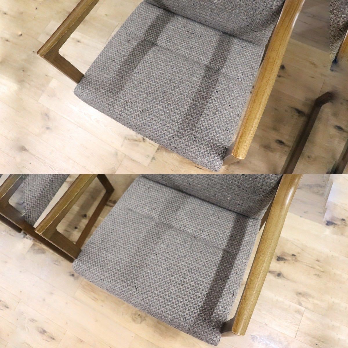 GMGH210A○karimoku / カリモク UW5300 ソファ 1人掛けソファ 2脚セット 木製フレーム ファブリック モダン 定価20万 展示品