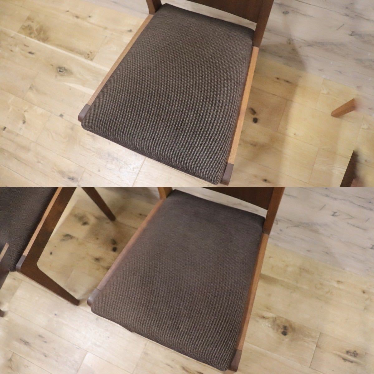 GMGN394A○国産家具 ダイニングチェア アームレスチェア 椅子 2脚セット ウォールナット 天然木 ファブリック モダン