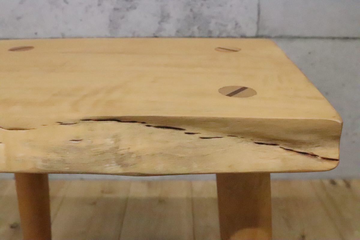 GMDH206F○ アトリエ木馬 / ATELIER MOKUBA 栃無垢材 橡 スツール 椅子 花台 飾り台 北欧スタイル