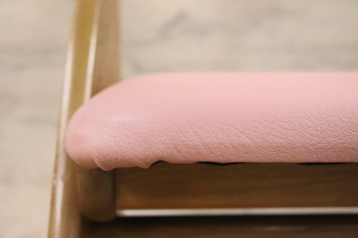 GMFN264A○浜本工芸 / HAMAMOTO キッズチェア デスクチェア 椅子 高さ調節機能 キャスター付 ピンク