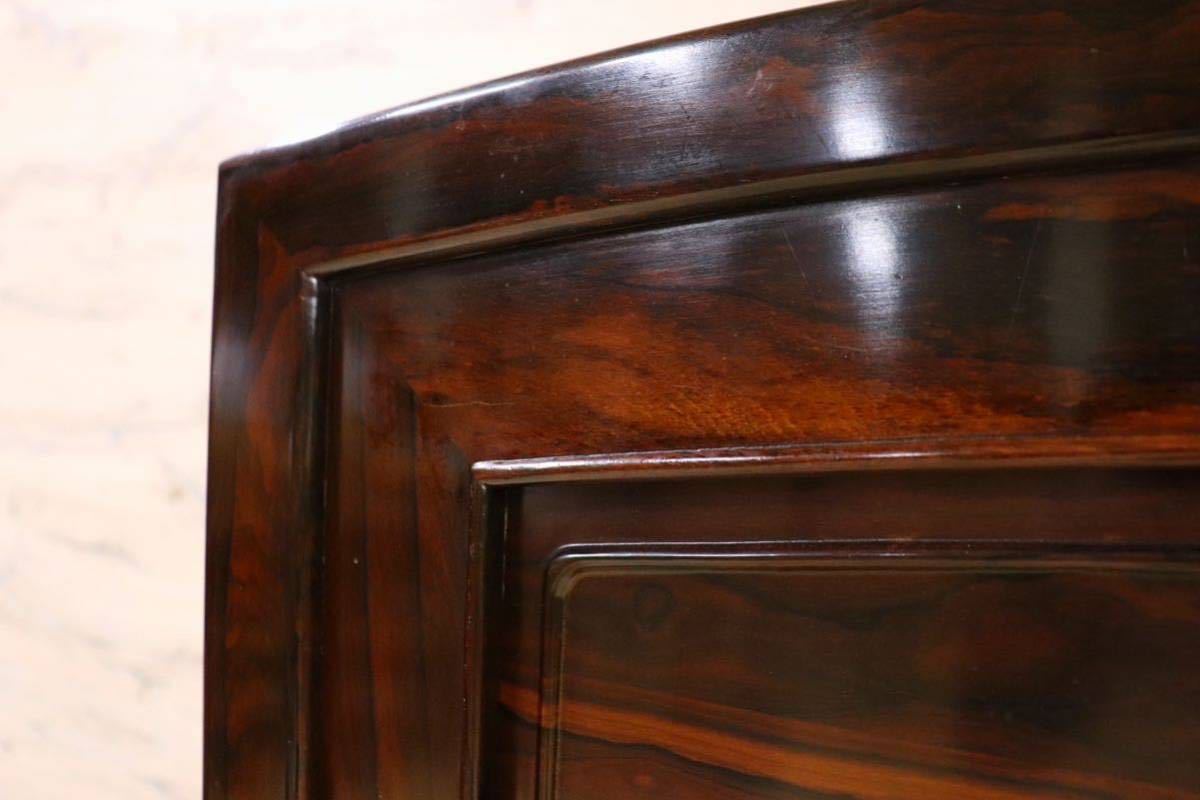 GMGH207○花梨材 唐木 衝立 パーテーション 和家具 和モダン 彫刻 座敷 和室 茶室 玄関 屏風間仕切り