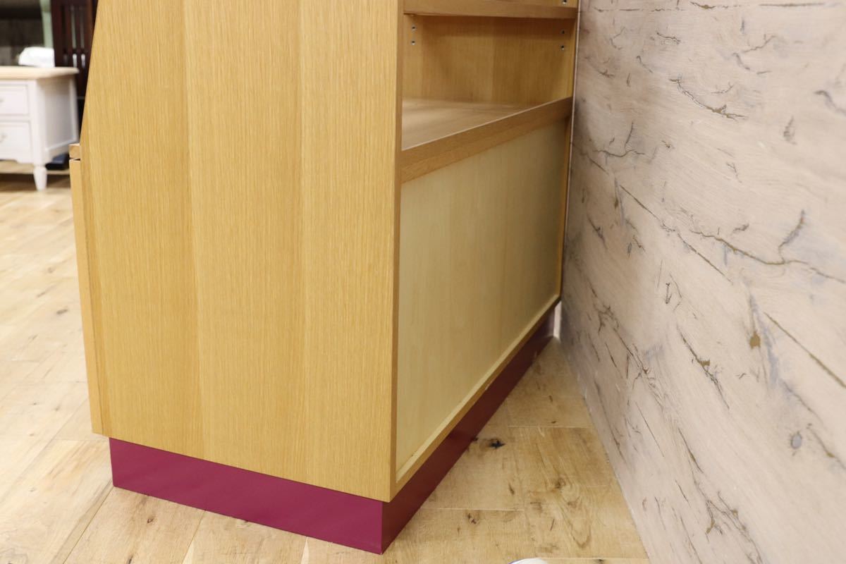 GMFS242A○オーク材 北欧スタイル 陳列棚 店舗什器 ラック 飾り棚 シンプル ナチュラル