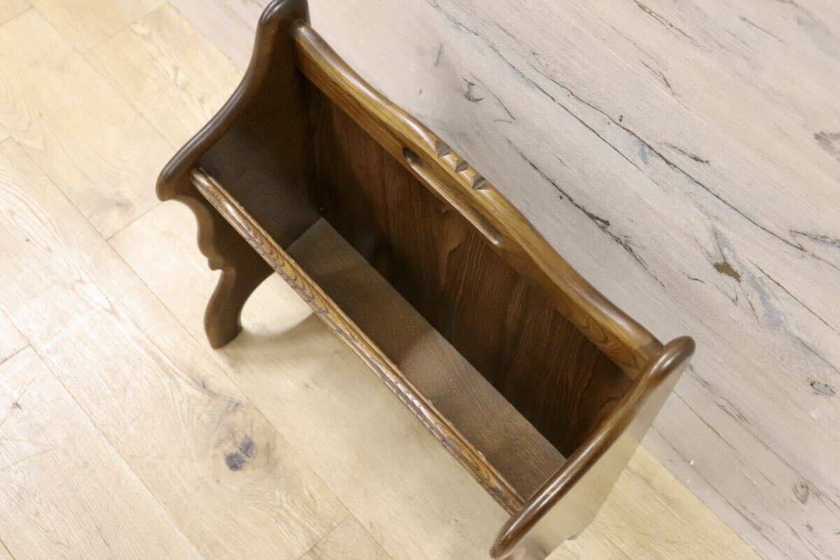 GMHS123A○karimoku / カリモク コロニアル マガジンラック スリッパラック 雑誌入れ 収納 木製 ラタン