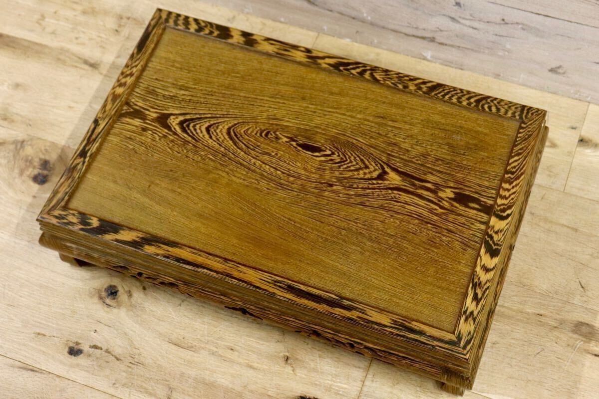 GMHH317A○鉄刀木 タガヤサン 花台 飾り台 床の間 和風 木製 盆栽台 骨董 アンティーク 古美術