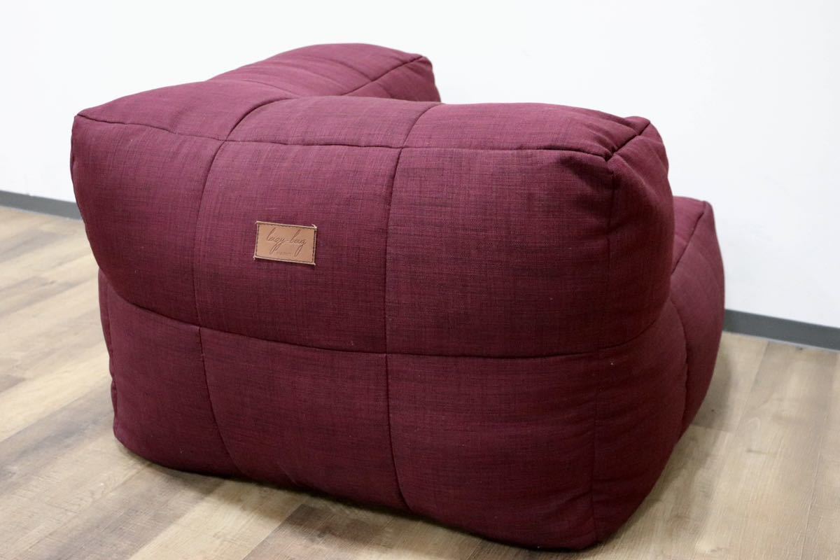 GMGN408○Lazy Bag Paris /レイジーバッグパリス 2人掛けソファ ラブソファ カウチソファ アームソファ ファブリック モダン 定価約6.6万