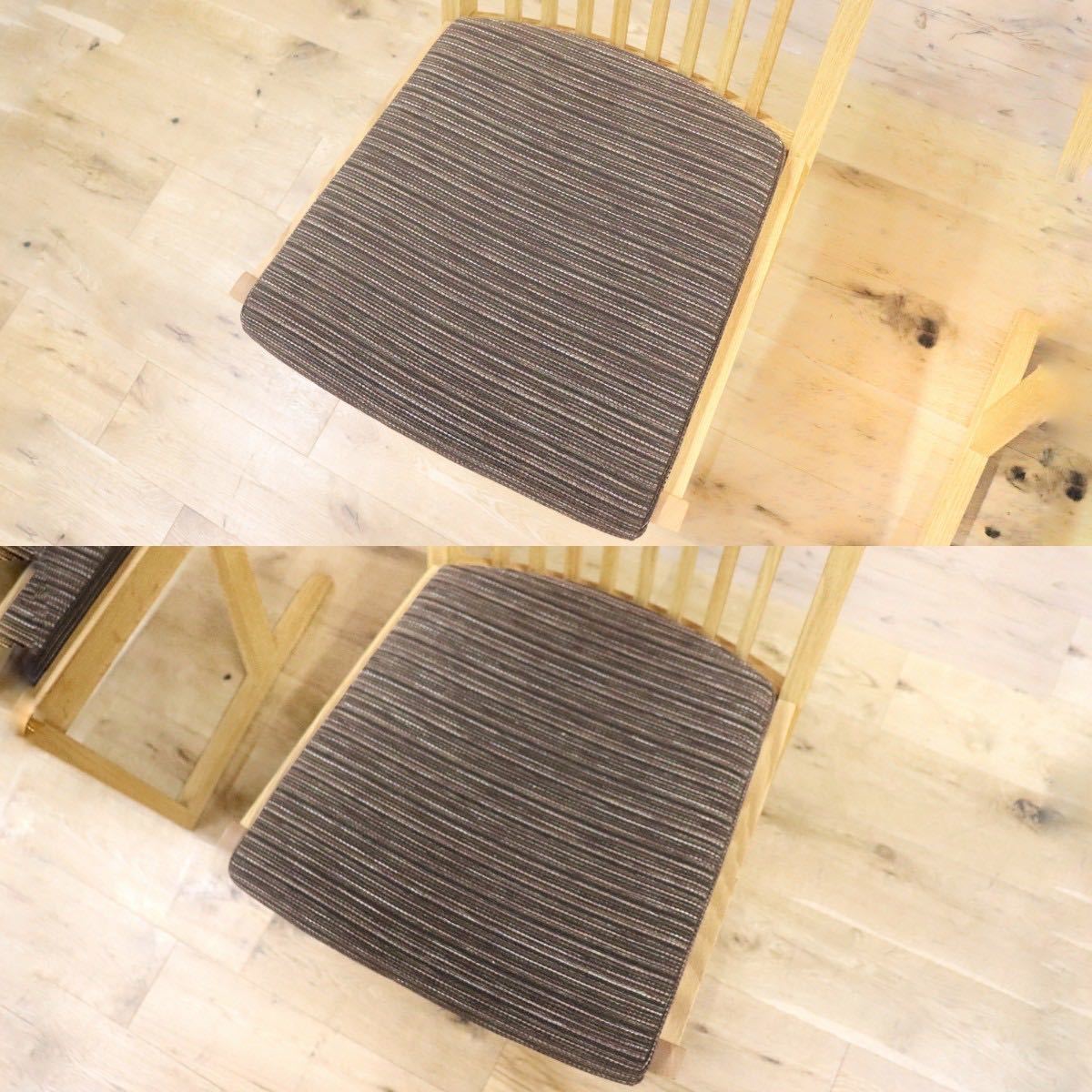 GMGN199A○柏木工 / KASHIWA ダイニングチェア サイドチェア 椅子 2脚セット 木製フレーム オーク材 ファブリック 定価約9万 展示品