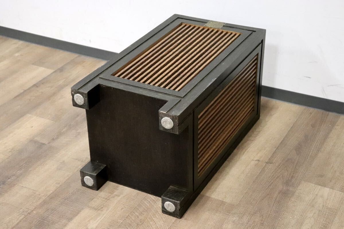 GMGS236B○和製ヴィンテージ 木製 傘立て アンブレラスタンド 玄関収納 和モダン 古民家 店舗 カフェ アンティーク レトロ 展示品