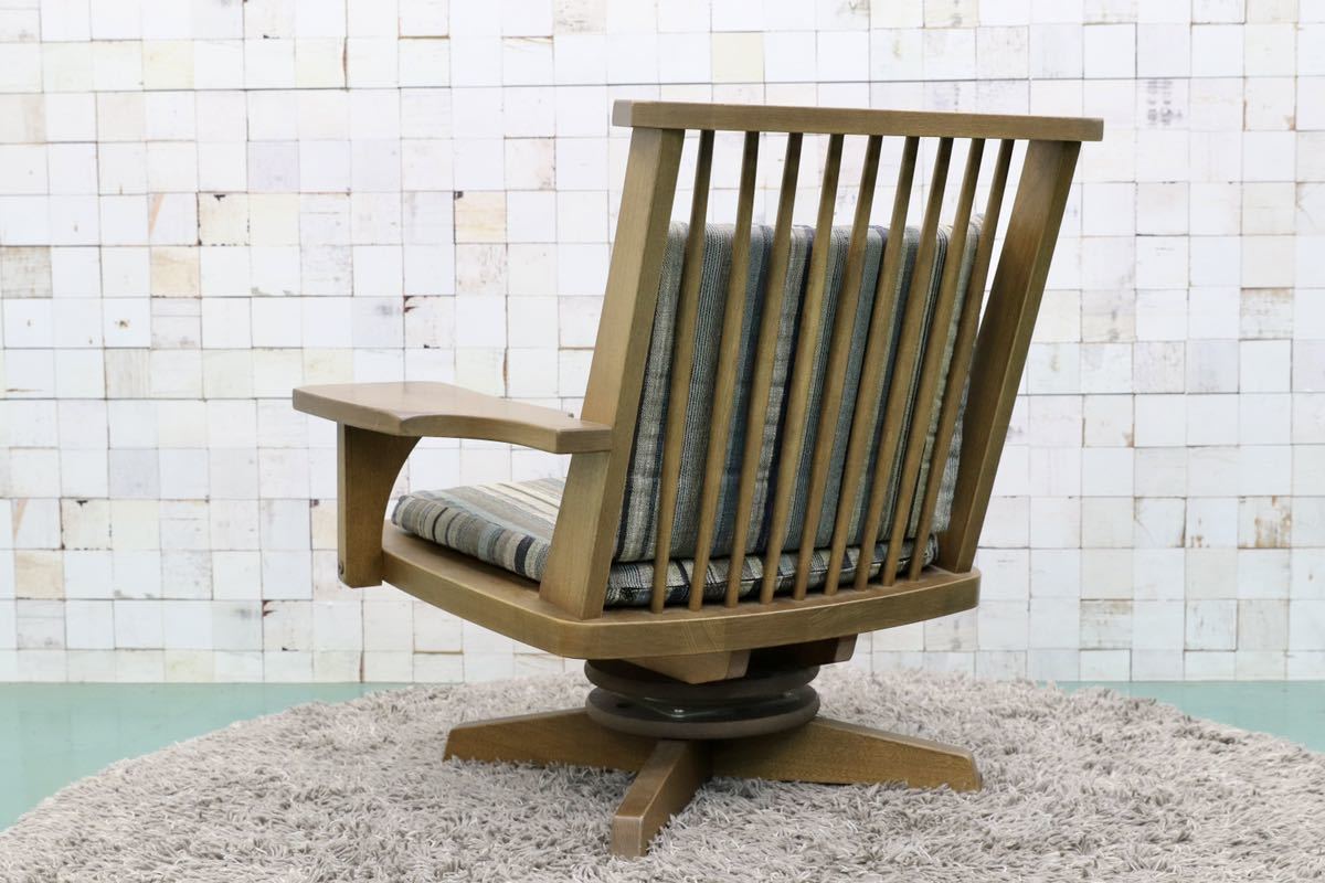 GMGT157B○EAST WOOD / イーストウッド 新WAZA パーソナルチェア 回転チェア ラウンジチェア 和モダン 左アーム 約15.8万 美品