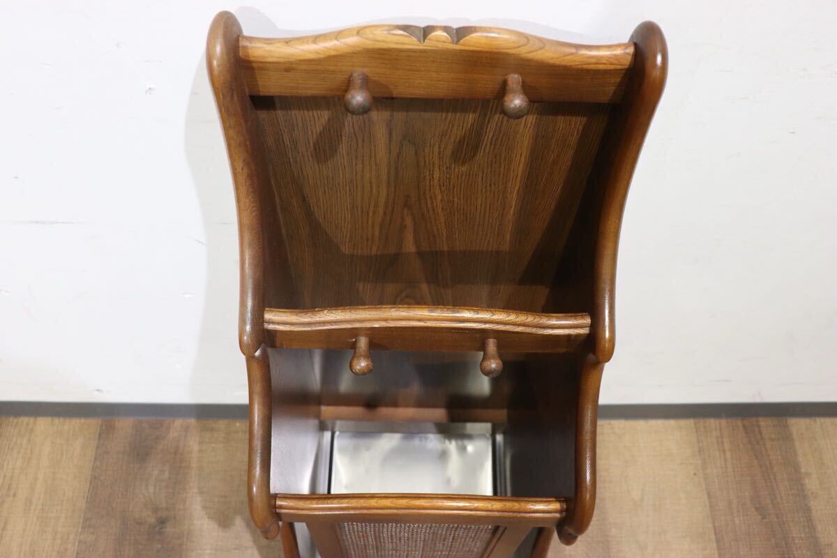 GMHN160A○karimoku / カリモク 傘立て アンブレラスタンド 玄関収納 収納家具 ラタン 籐 ブナ材 レトロ カントリー 国産家具