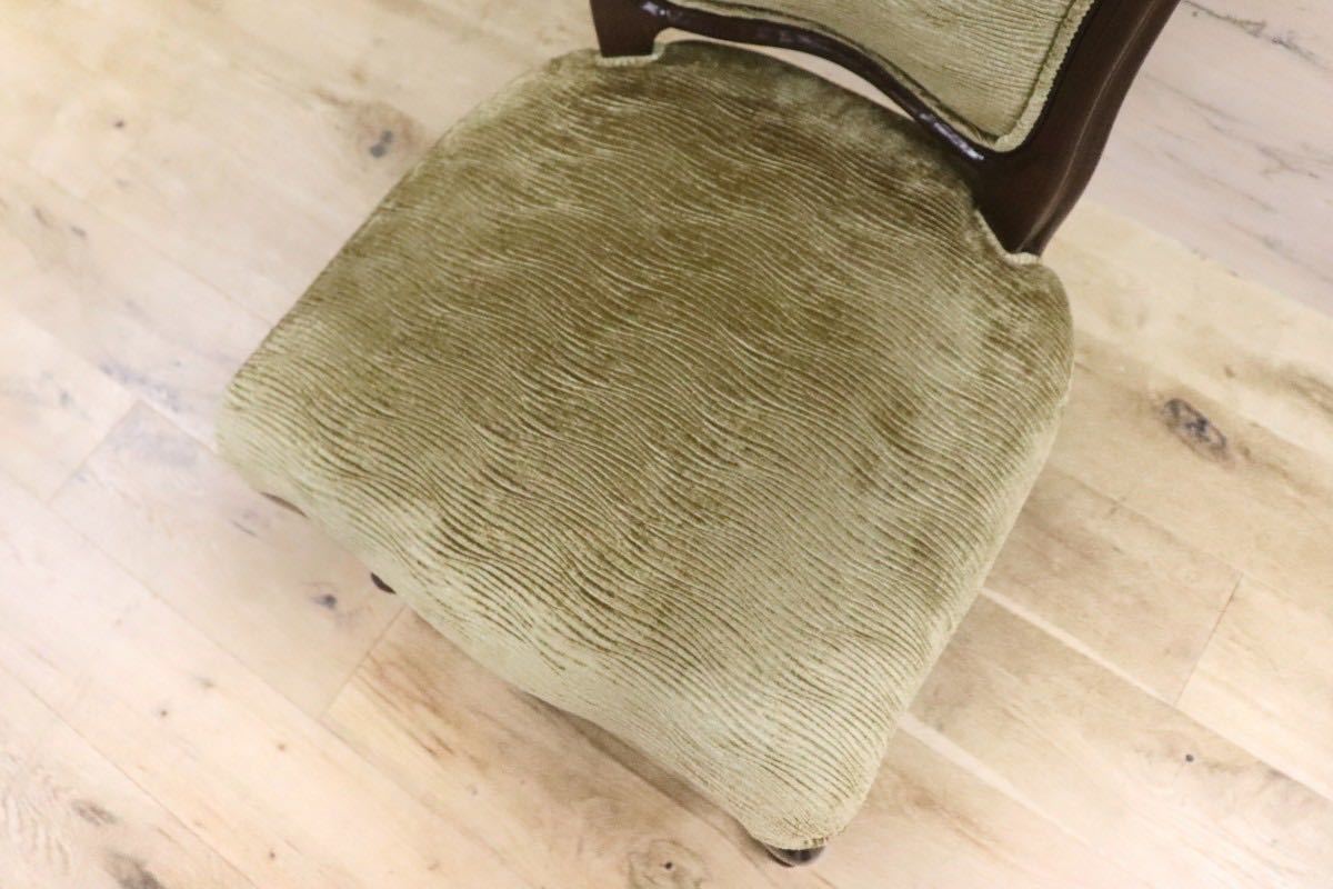 GMGS83D○IDC大塚家具 ダイニングチェア 椅子 西洋 クラシック ヨーロピアン 無垢材 ファブリック