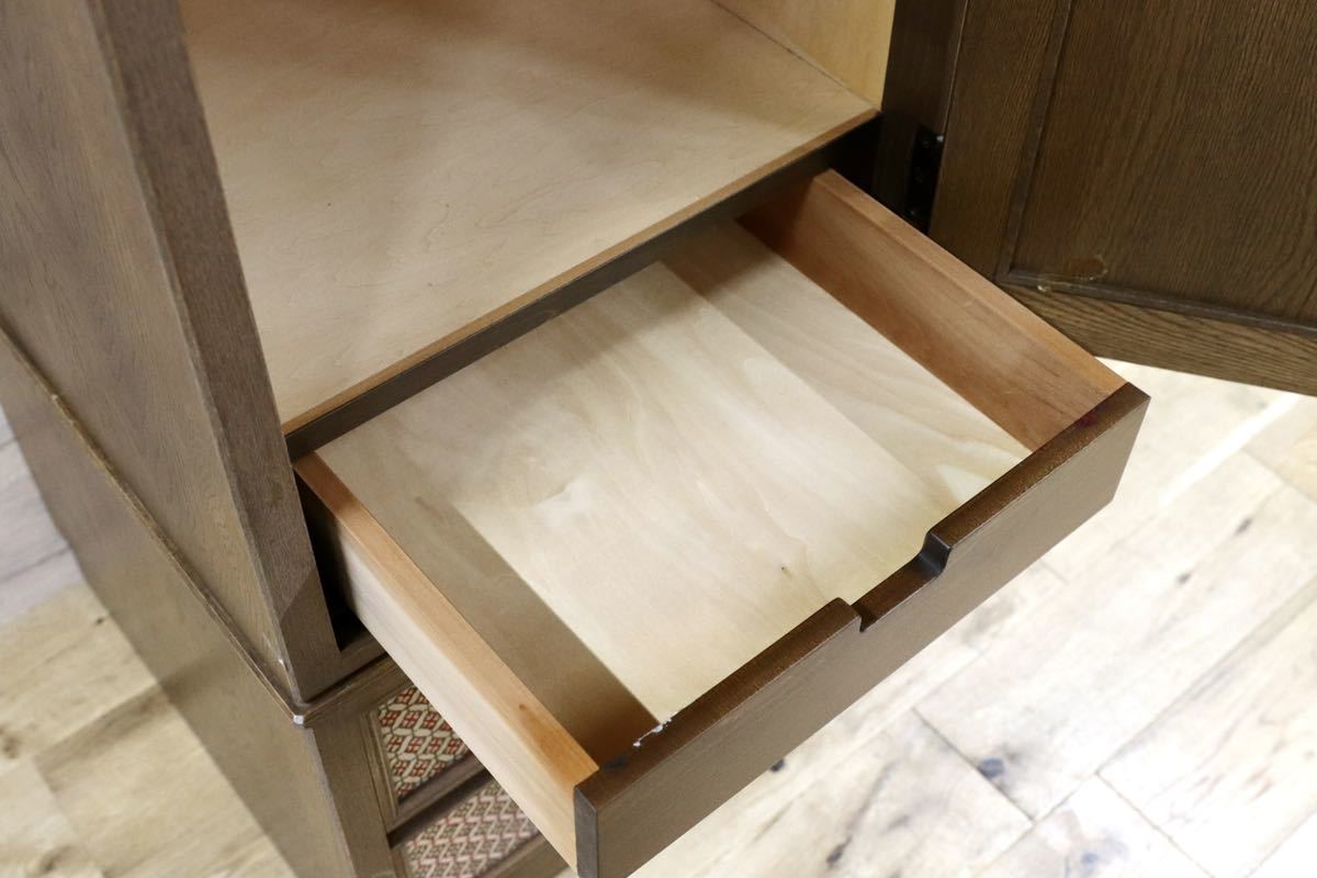 GMGH172○神戸家具 洋家具 一枚戸 洋タンス 洋服箪笥 チェスト 飯田喜久子 「星のターラー」 希少 アンティーク 在庫品 検)永田良介