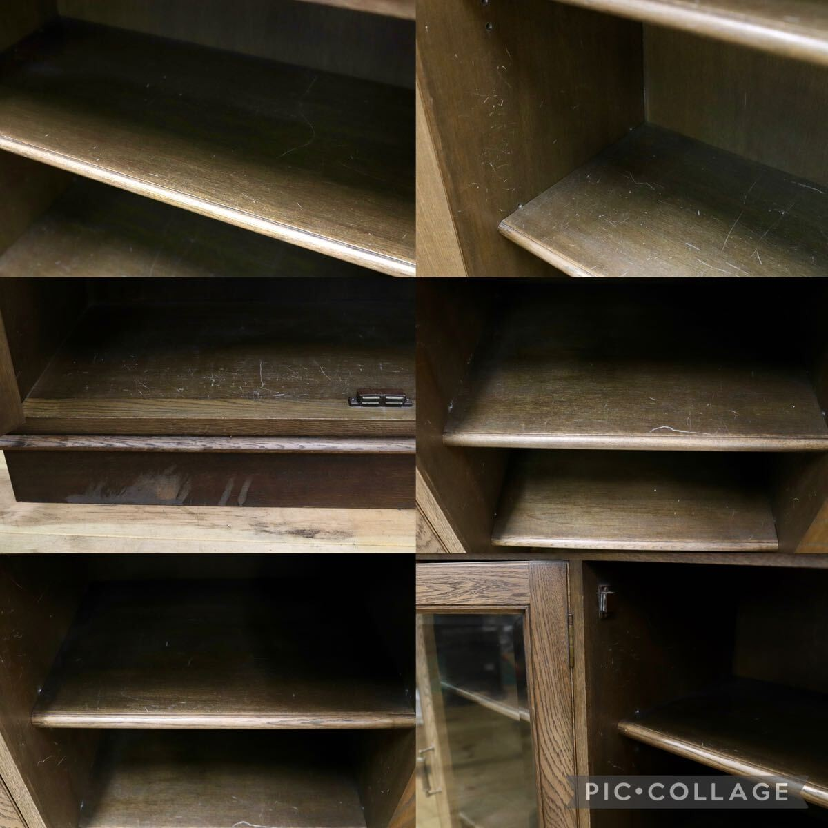 GMIK581○神戸洋家具 永田良介商店 サイドボード リビングボード キャビネット オーク 英国カントリー ヴィンテージ 稀少 アンティーク