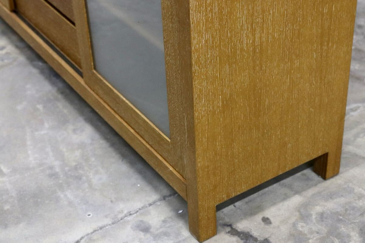 GMIK703○Crate & Barrel / クレートアンドバレル 最高級 サイドボード リビングボード キッチンボード オーク材 アメリカ モダン