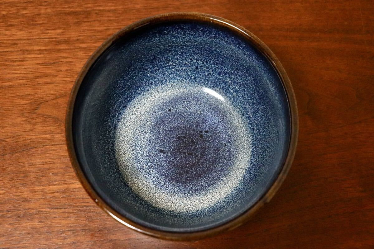GMIO338○陶勝窯 丹波焼 黒乳目山かけ丼 市野勝 市野勝磯 陶器 工芸品 丹波篠山 未使用