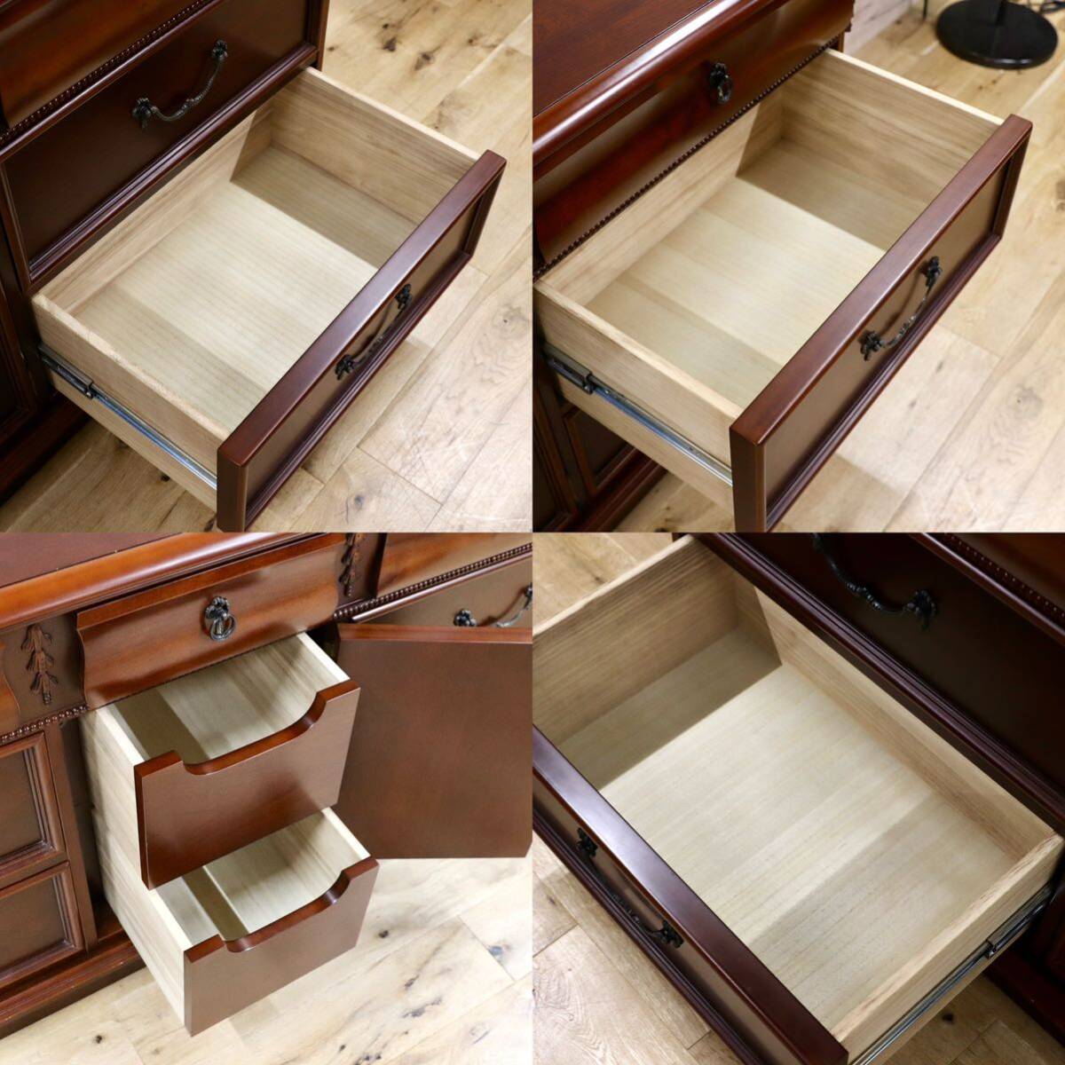 GMHS138○Lynn Hollyn / リンホーリン サイドボード リビングボード チェスト 定価約38万 収納家具 エレガント クラシック IDC大塚家具