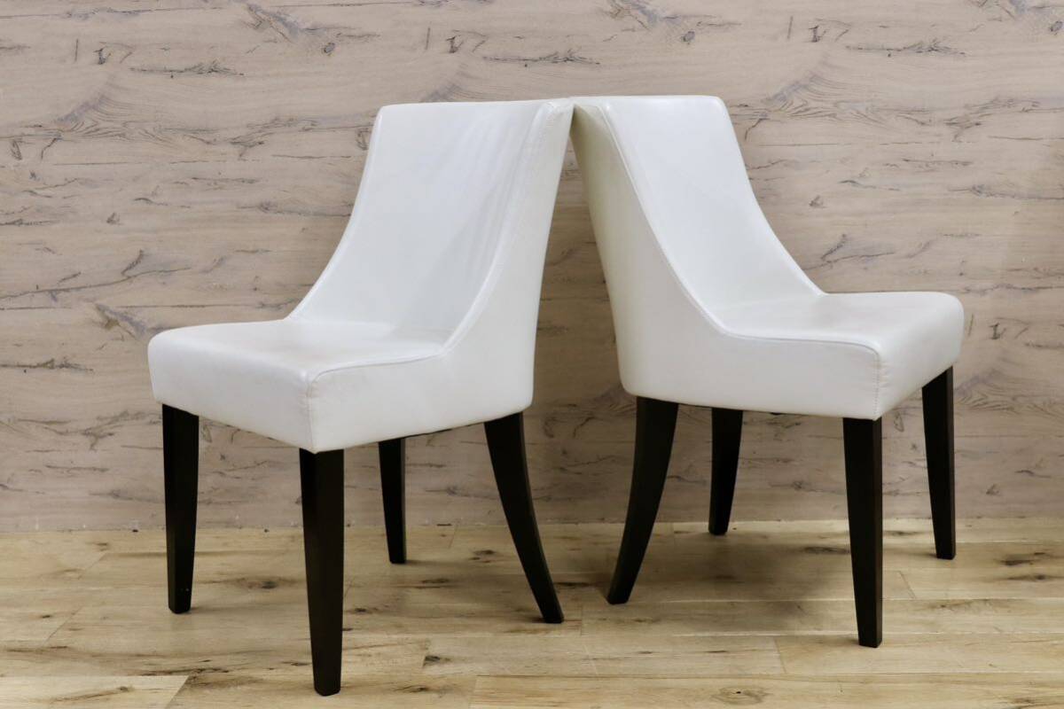 GMHK252B○erba / エルバイタリア ダイニングチェア アルテ 椅子 本革 ホワイト IDC大塚家具 モダン 2脚セット 定価21.2万
