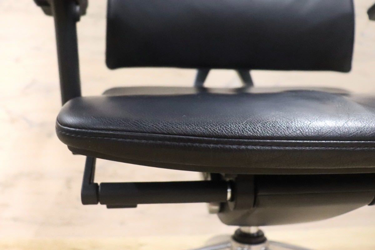 GMGF36○sedus / セダス OPEN UP オープンアップ デスクチェア ハイバックチェア 本革 黒 書斎椅子 オフィスチェア ドイツ 定価約43万