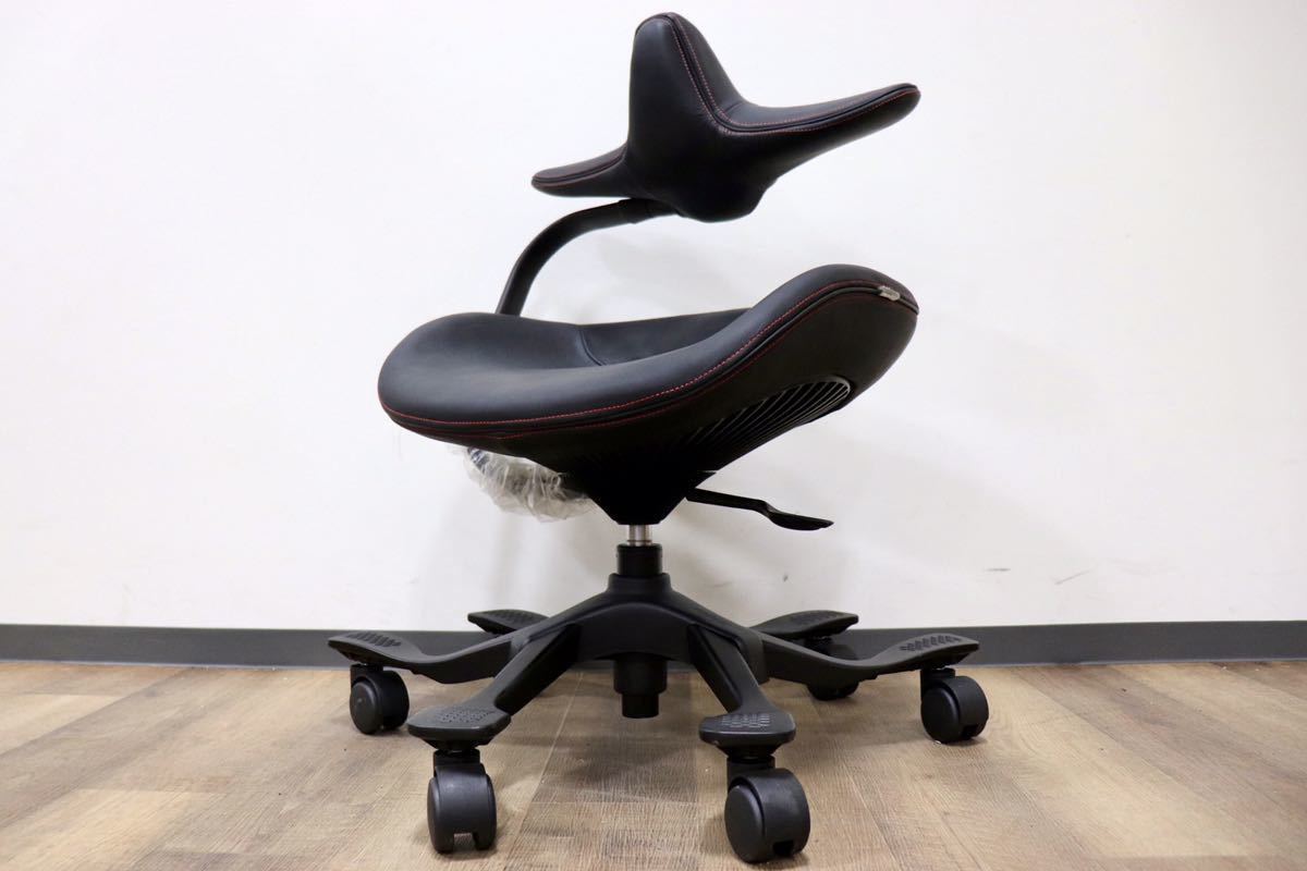 GMGN259A○Wooridul Chair / ウリドゥルチェア デスクチェア ワークチェア 椅子 ブラック 合皮 展示品