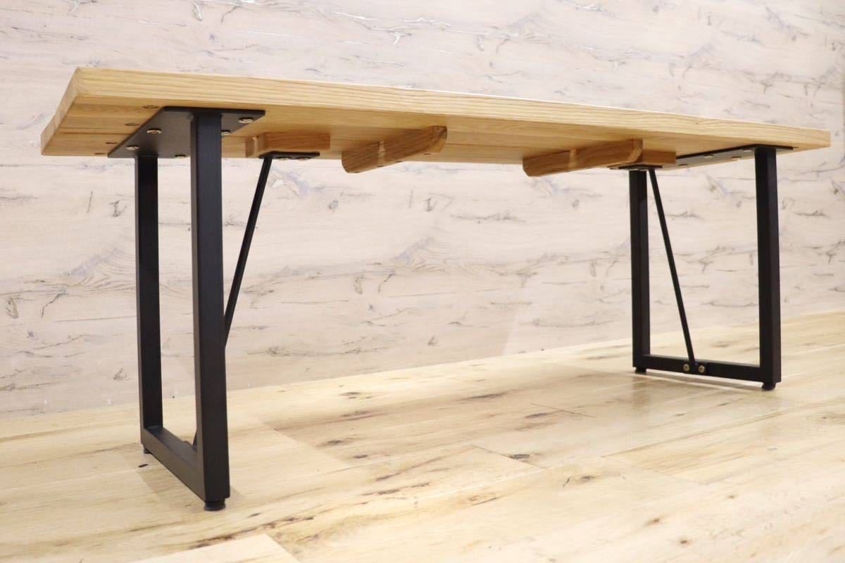 GMGH252○BAKE Ⅱ ベイク オーク材 ベンチ 長椅子 食卓椅子 無垢材 アイアン ナチュラル 北欧スタイル 展示品