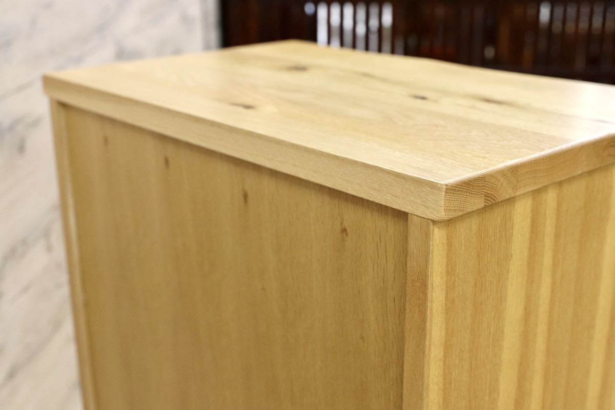 GMGH347○起立木工 / KIRITSU FURNITURE D-OAK チェスト リビング収納 オーク無垢材 北欧スタイル 美品