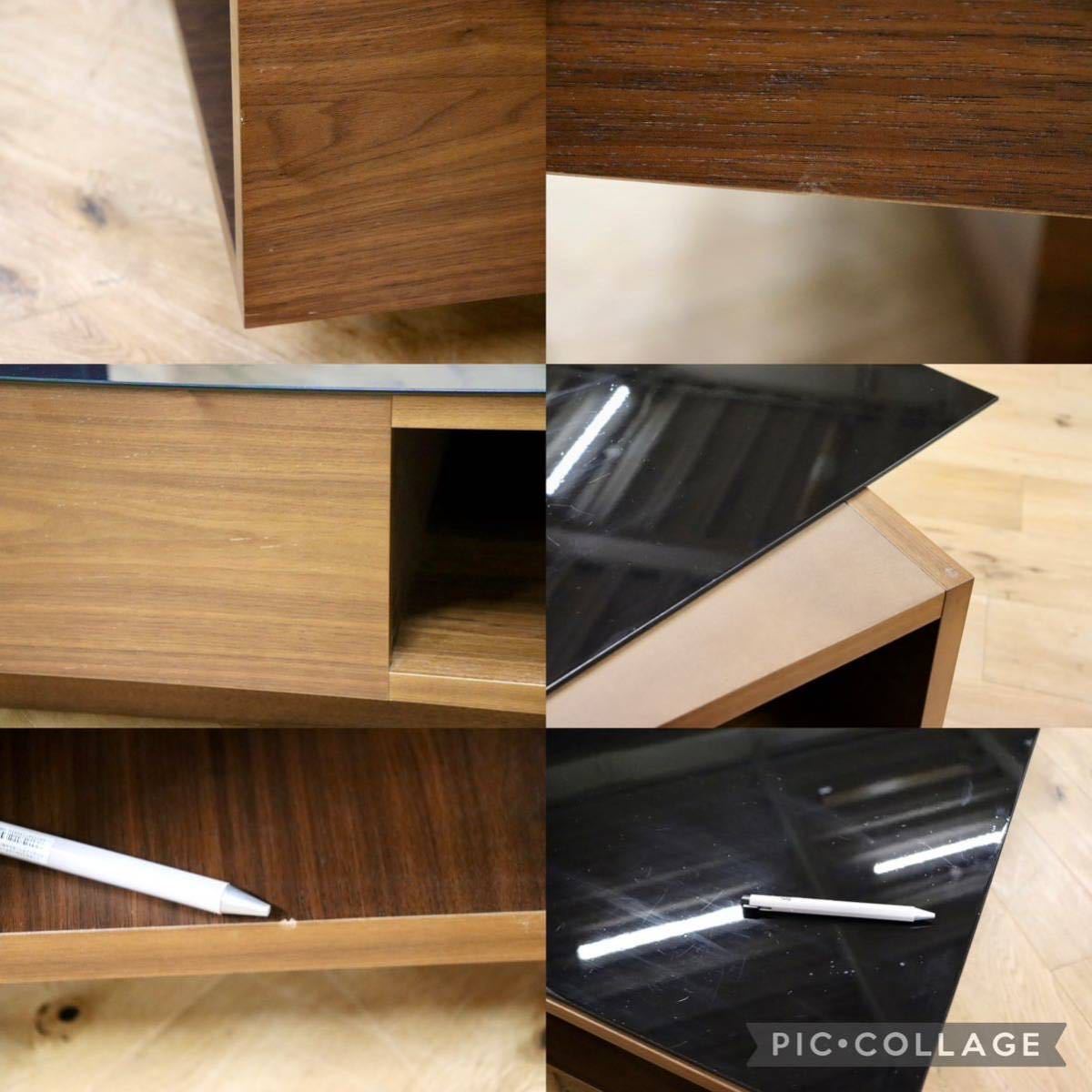 GMGN267○松永家具 Edith エディス センターテーブル リビングテーブル ローテーブル ウォールナット 定価約15.6万 展示品