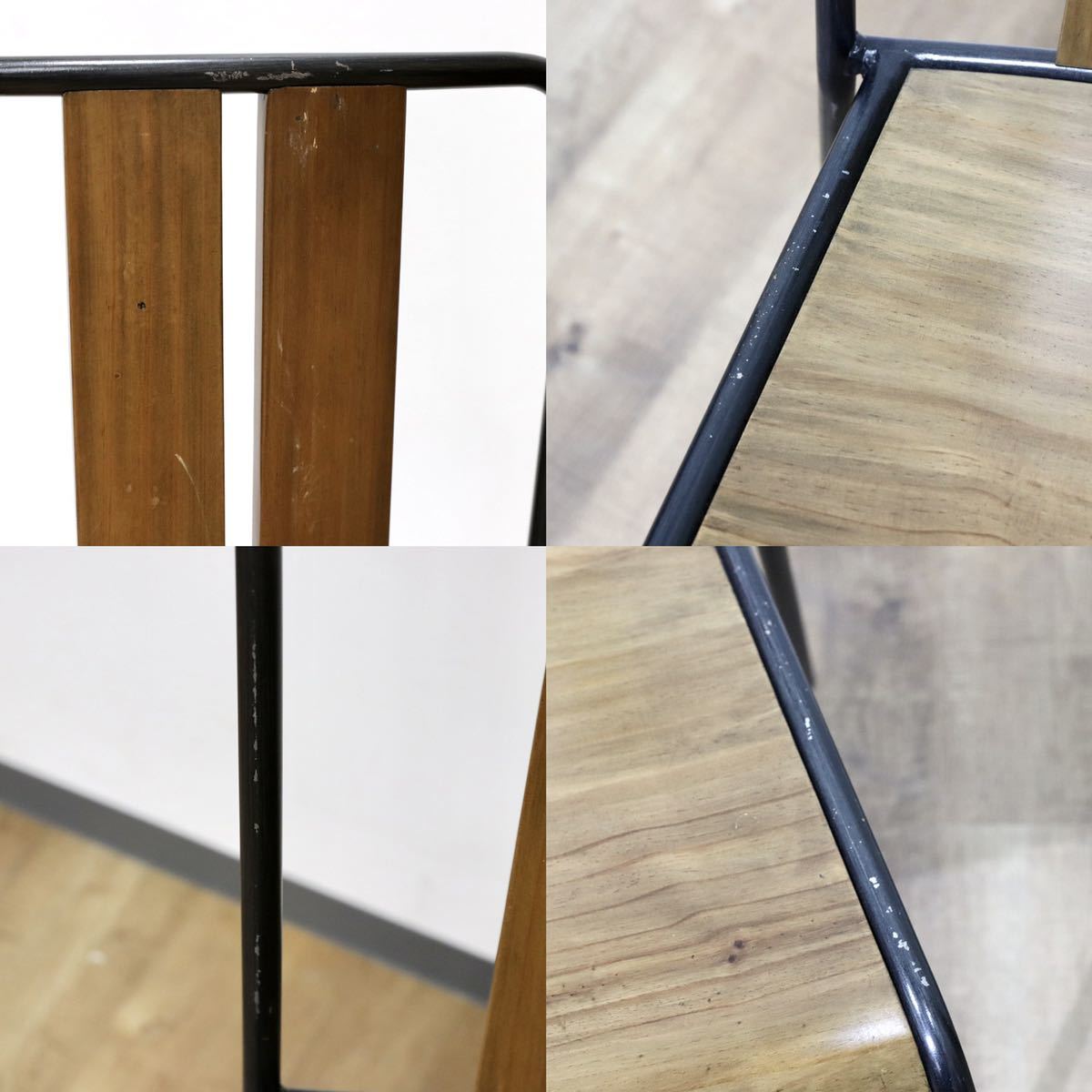 GMGN303A○MANHATTAN CHAIR / マンハッタンチェア 椅子 ダイニングチェア 2脚セット インダストリアル ウッド スチール 定価3.6万
