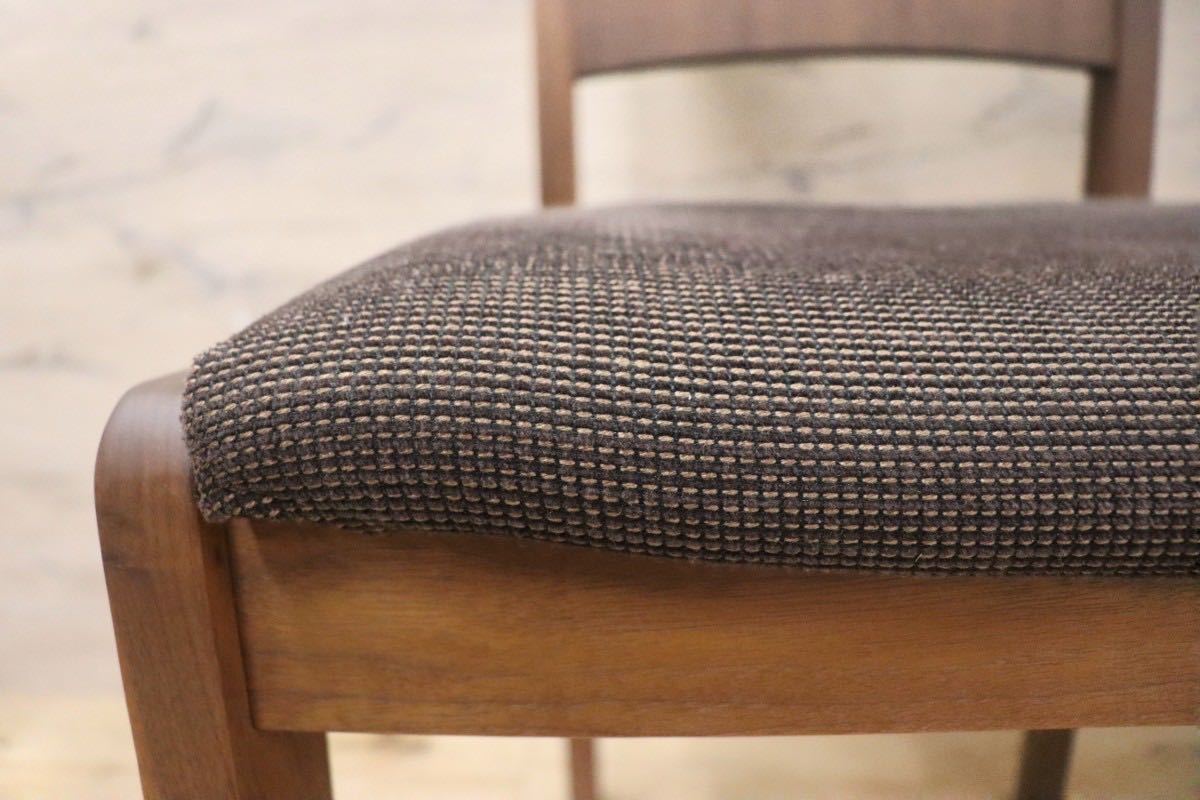 GMGN394A○国産家具 ダイニングチェア アームレスチェア 椅子 2脚セット ウォールナット 天然木 ファブリック モダン