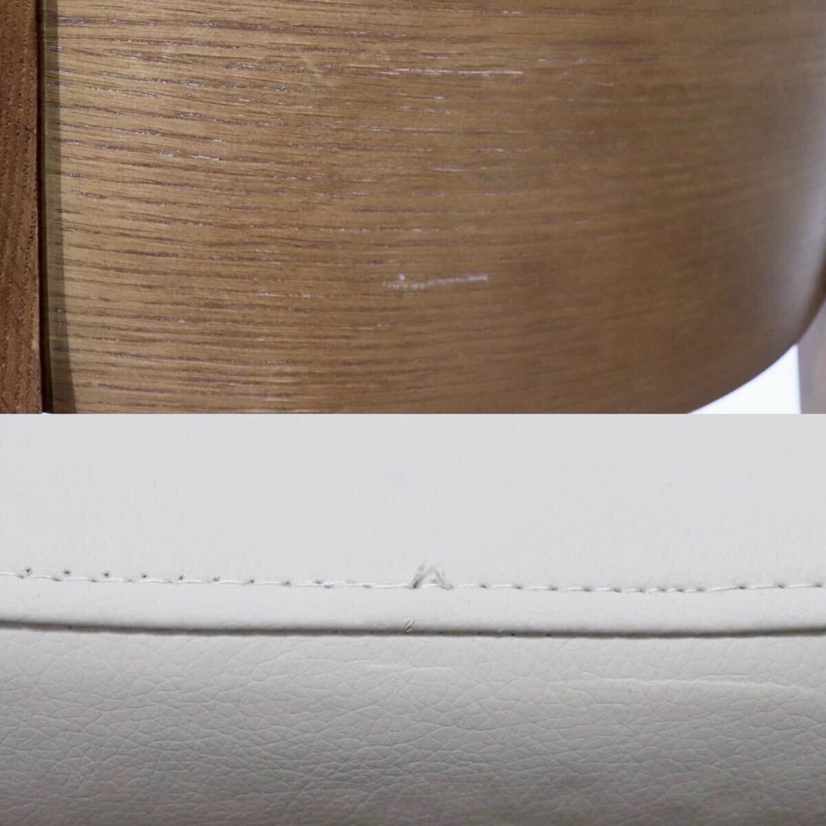 GMHN283F○MARGINAL / マージナル Chess MCH-200 ダイニングチェア アームチェア 椅子 チェア ホワイト シンプル 合皮 北欧スタイル 在庫品