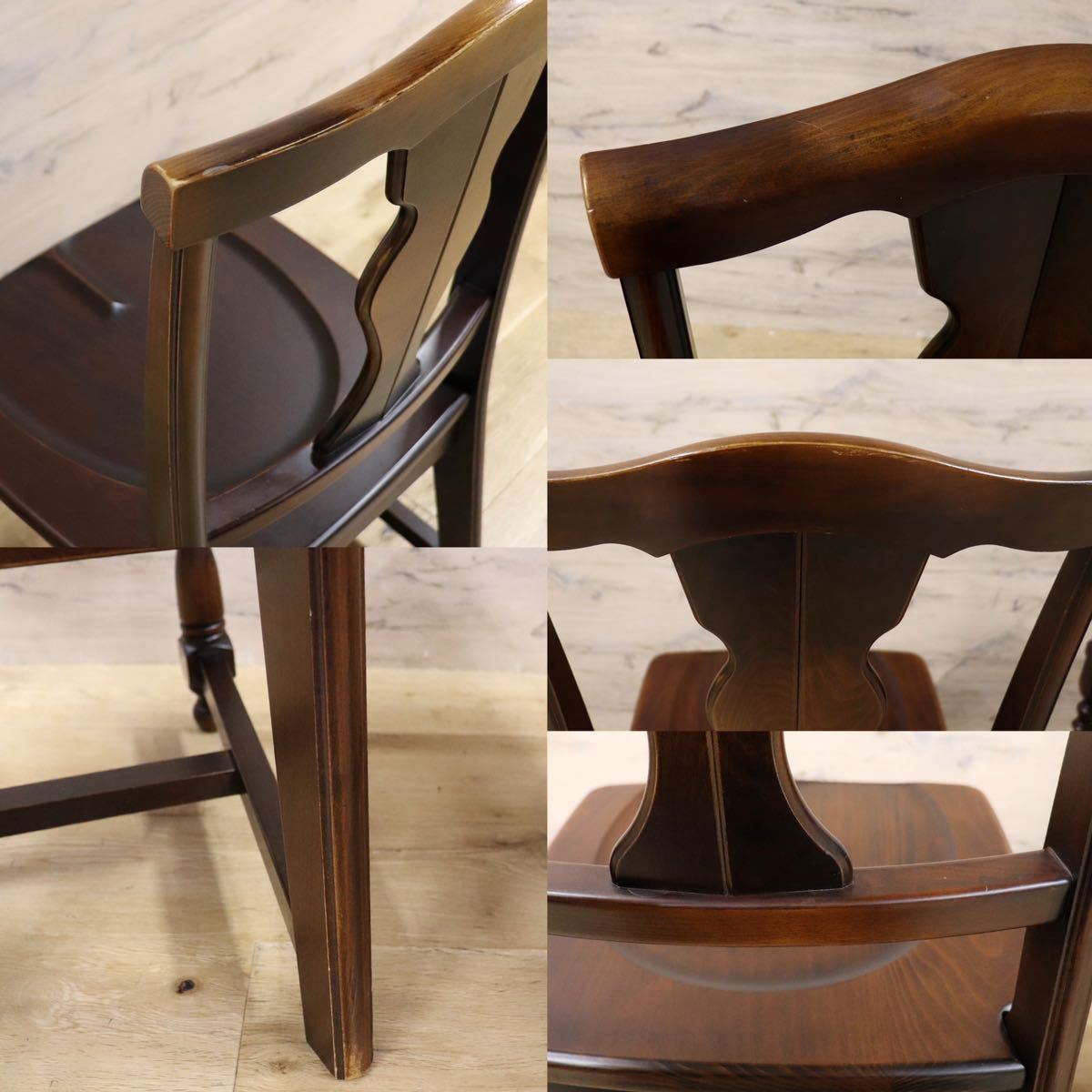 GMGK427B○静岡家具 ダイニングチェア 椅子 2脚セット クラシック モダン カントリー カフェ 古民家 木製