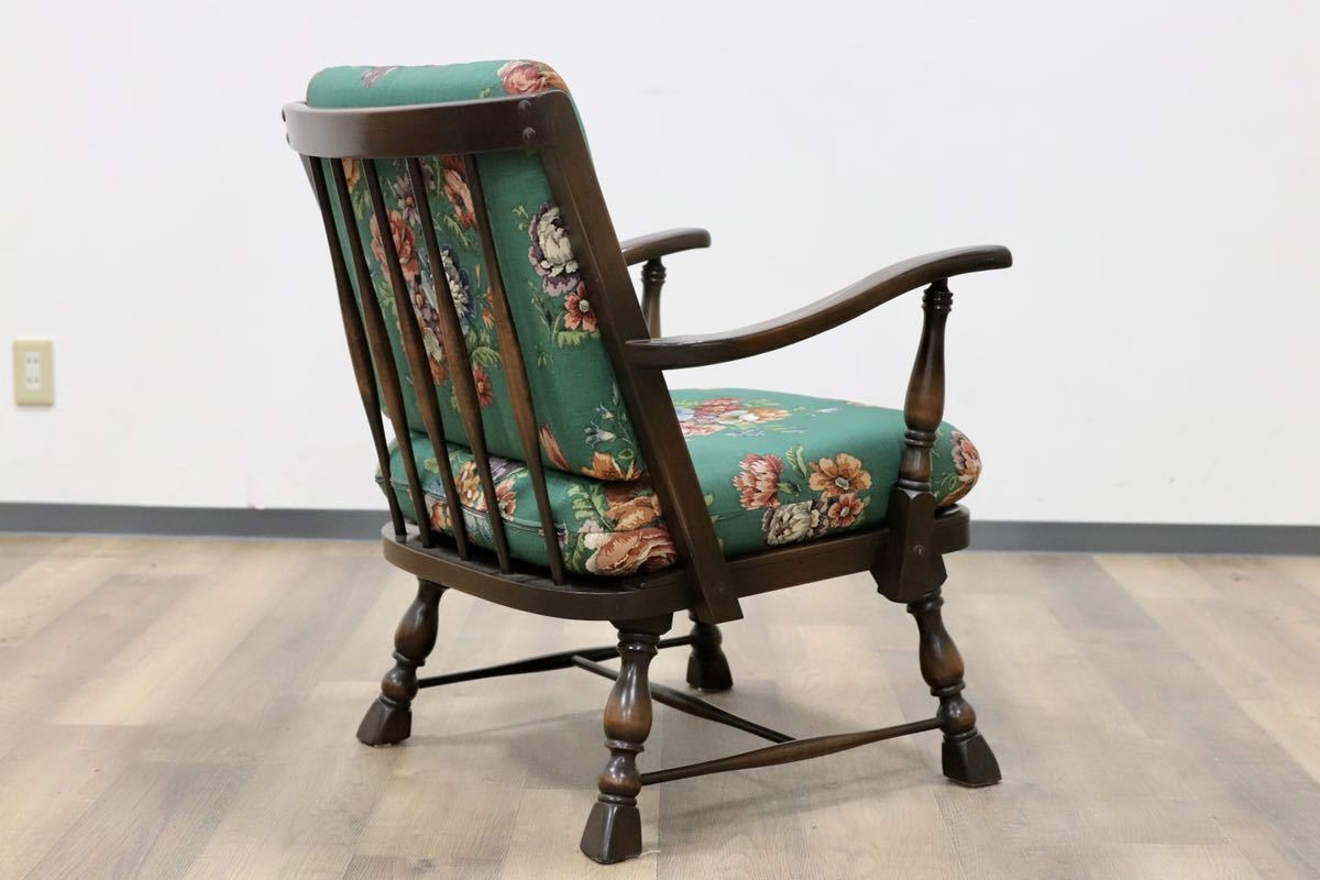 GMGH102B○神戸家具 洋家具 アームチェア ラウンジチェア 1人掛けソファ レトロ カントリー ヴィンテージ 稀少 検)三越家具 ブルージュ