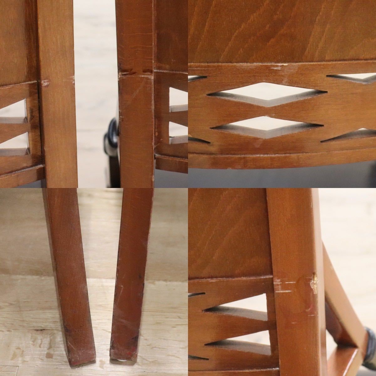 GMGN149B○イタリア製 クラシック モダン ダイニングチェア 椅子 2脚セット セミアームチェア 本革 レザー 西洋 アール・ヌーヴォー