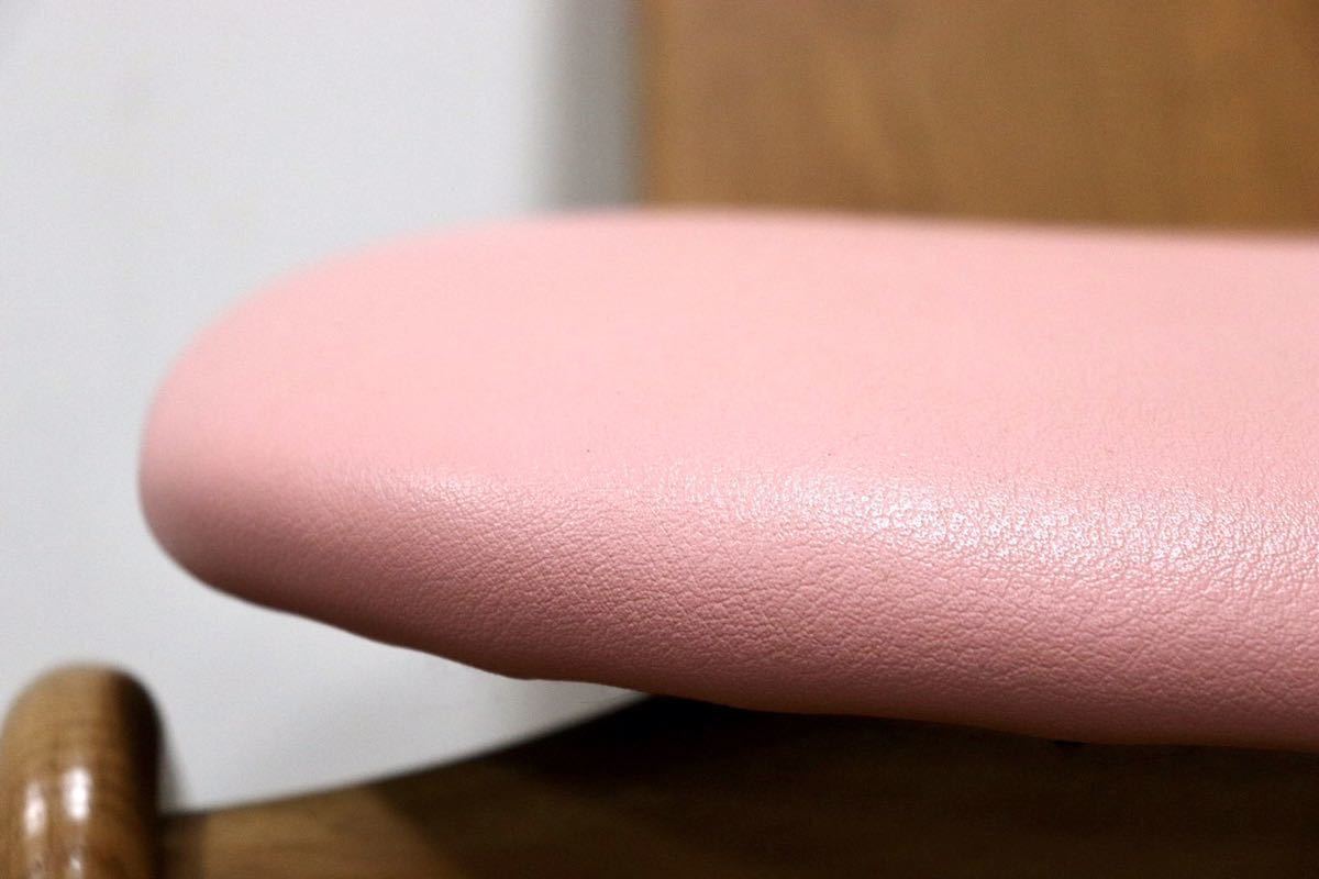GMGK39○karimoku / カリモク キッズチェア 学習椅子 デスクチェア 椅子 高さ調整機能 ピンク 北欧スタイル 国産家具