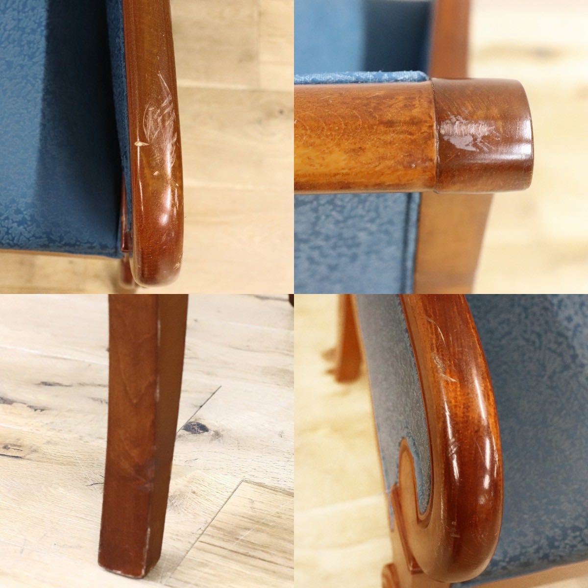 GMGN145C○西洋 クラシック シングルソファ ラウンジチェア 1人掛けソファ 椅子 木製 ファブリック アンティーク 彫刻