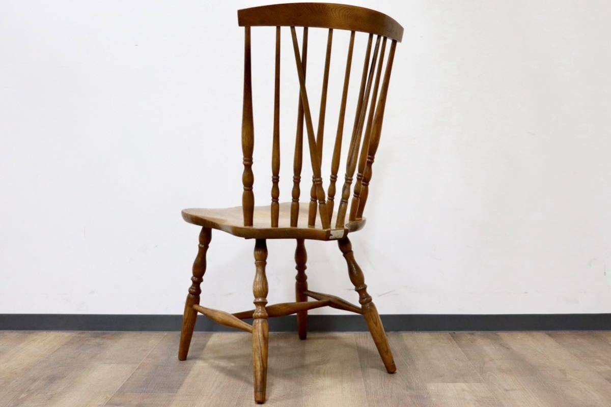 GMGN414C○KASHIWA / 柏木工 ウィンザーチェア ダイニングチェア アームレスチェア 楢材 ボウバック カントリー ヴィンテージ 飛騨家具