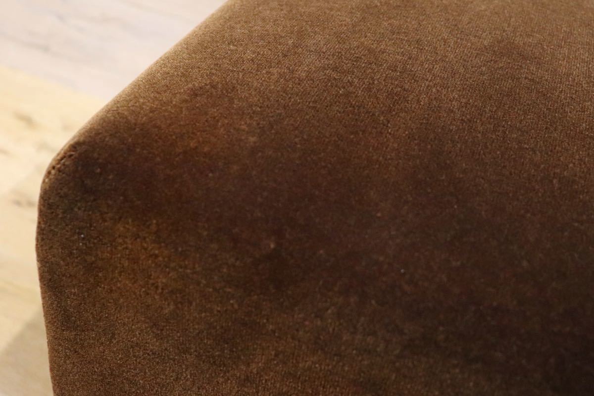 GMGN212○AD CORE DEVISE / エーディコア ディバイズ オットマン スツール 椅子 腰掛け ベロア 定価6.3万 展示品