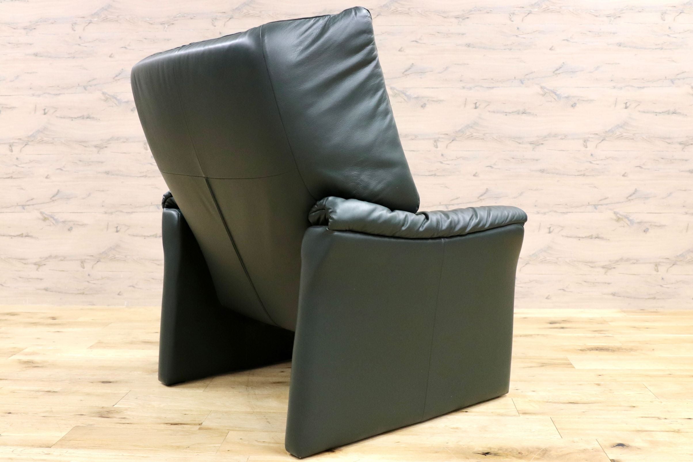 GMGF84○erpo / エルポ ポルトフィノ 1人掛けソファ リクライニングソファ 総革 深緑 ドイツ フランスベッド 定価約41万