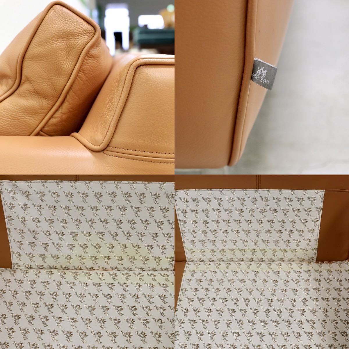 GMFK810○eilersen / アイラーセン STREAMLINE SOFA ストリームラインソファ 2人掛けソファ ACTUS 総革 定価約80万 美品