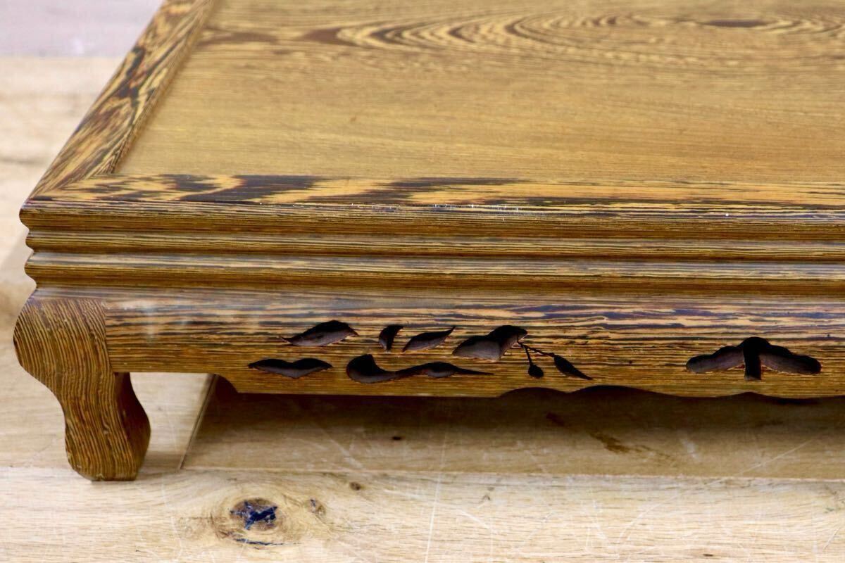 GMHH317A○鉄刀木 タガヤサン 花台 飾り台 床の間 和風 木製 盆栽台 骨董 アンティーク 古美術